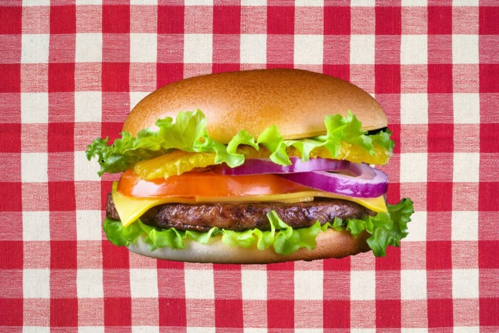 Example of a hamburger